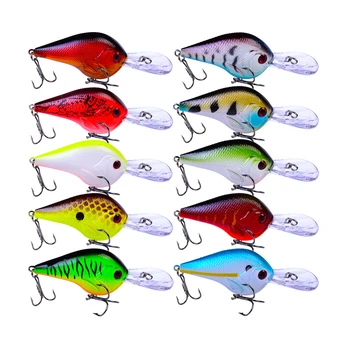

700pcs/lot Crankbait Fishing Lure 9.5cm 10.1g isca Artificial Bait fishing Wobblers Swim bait 6# Hook Fishing Tackle