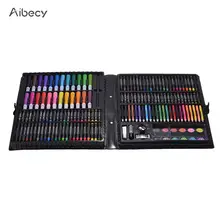 168 шт. Набор для рисования ручки Набор для рисования Рисование цветные карандаши карандаш масло Пастель вода цветной клей с чехлом для детей