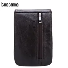 Banabanma мужской поясной кошелек Портативный ретро кожаный мобильный телефон сумка через ремень бизнес передний карман мужская сумка ZK30