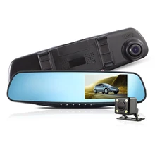 4.3″160 Wide Angle Full HD 1080P Car Dvr Camera Night Vision G-Sensor Dash Cam Dual Lens Rearview mirror Video Recorder Vehicle