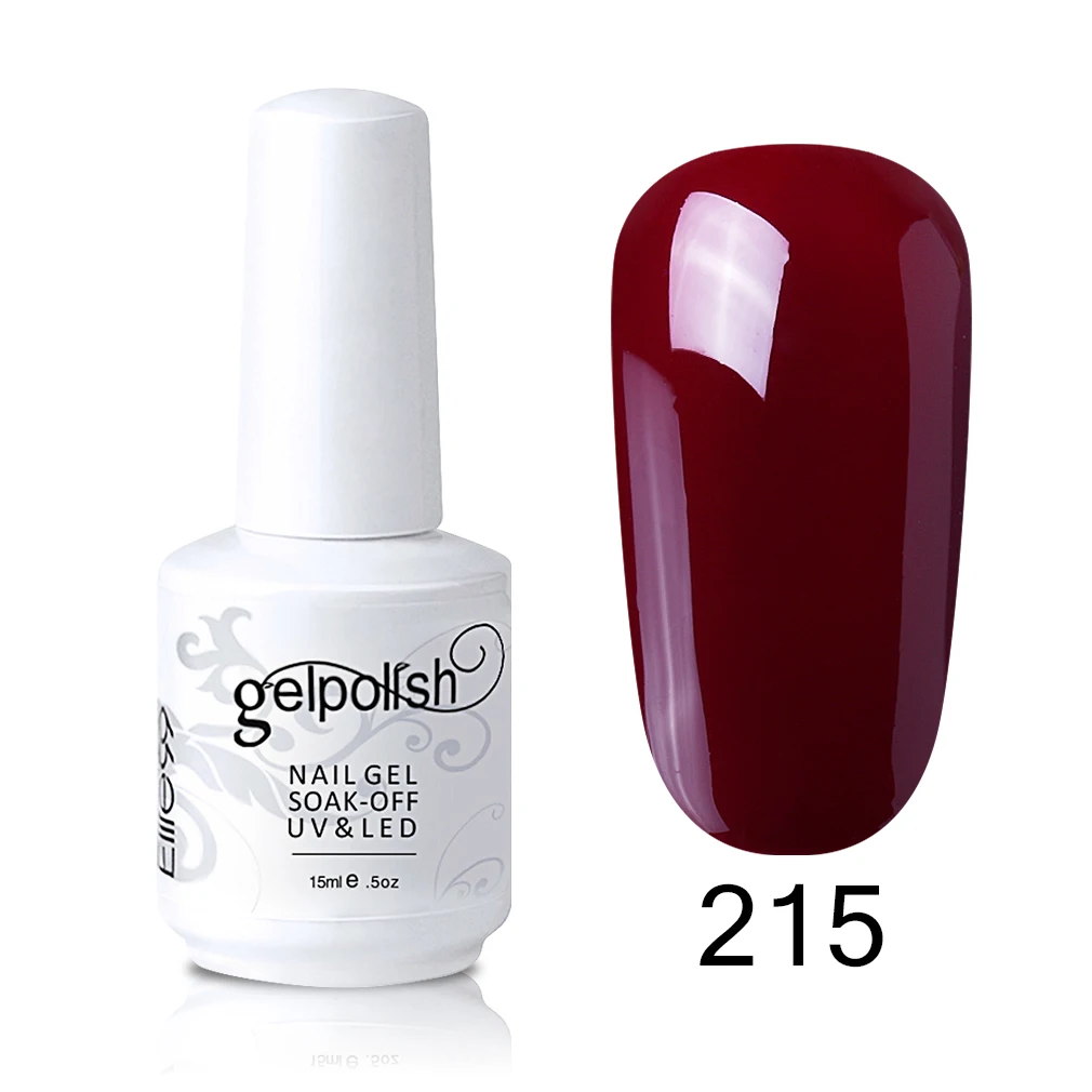 Elite99 Гель-лак винно-Красного цвета 15 мл полуперманентный гель для лака для ногтей замачиваемый УФ светодиодный гель-Лаки дизайн ногтей маникюр - Цвет: 215-15ML