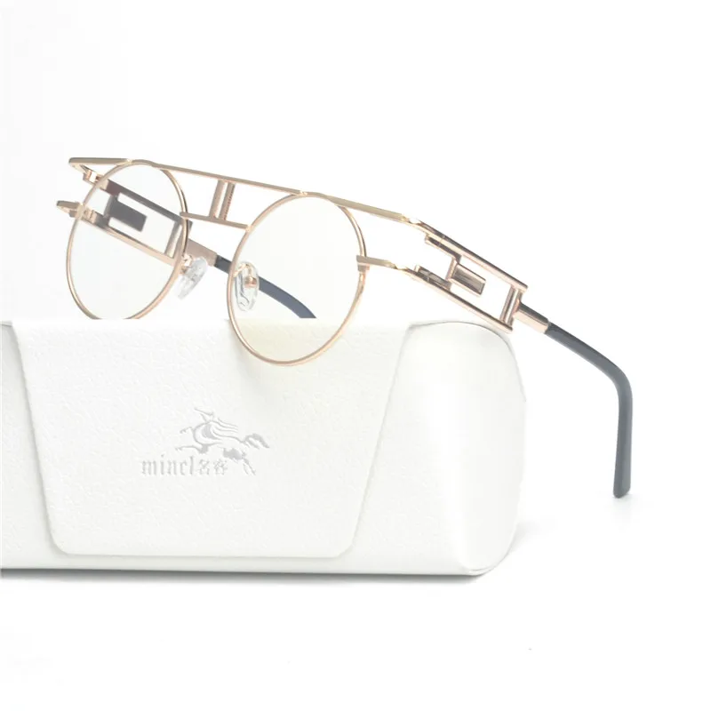 Маленькие линзы панк металлические солнцезащитные очки унисекс полые модные зеркальные солнцезащитные очки для женщин уличный стиль очки с коробкой FML