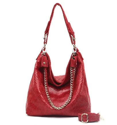 Arliwwi высокое качество из искусственной кожи Блестящий Змеиный узор женские многофункциональные сумки на плечо 4 цвета дизайнерские сумки-мессенджеры - Цвет: Красный