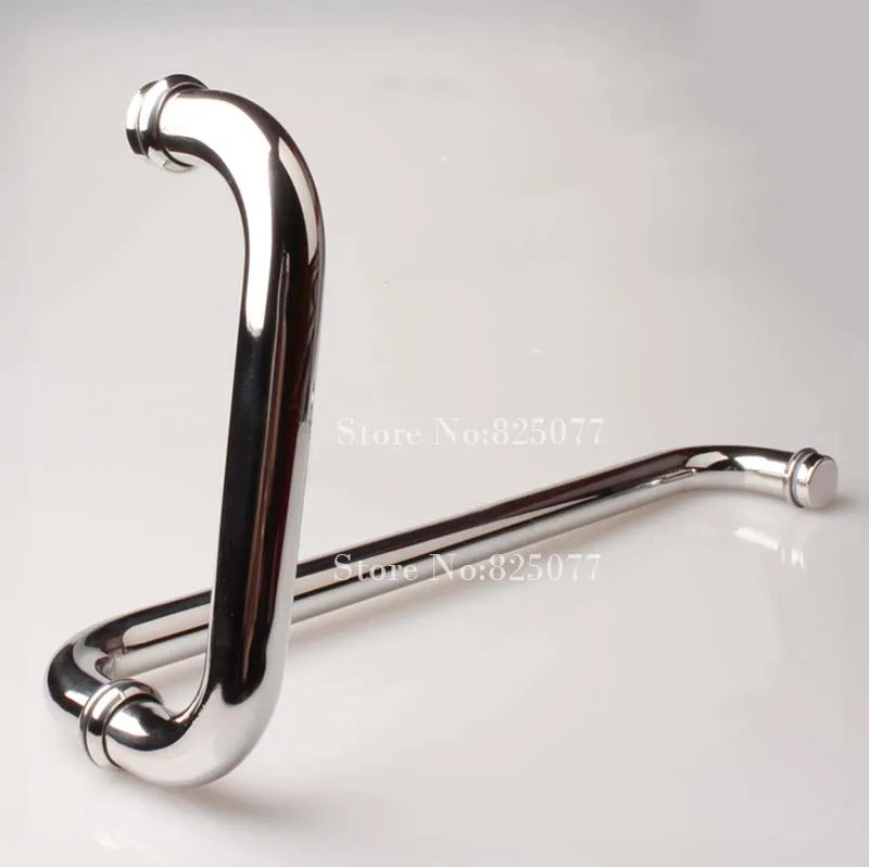 Free Shipping frameless shower door handle L shape 304 stainless steel
