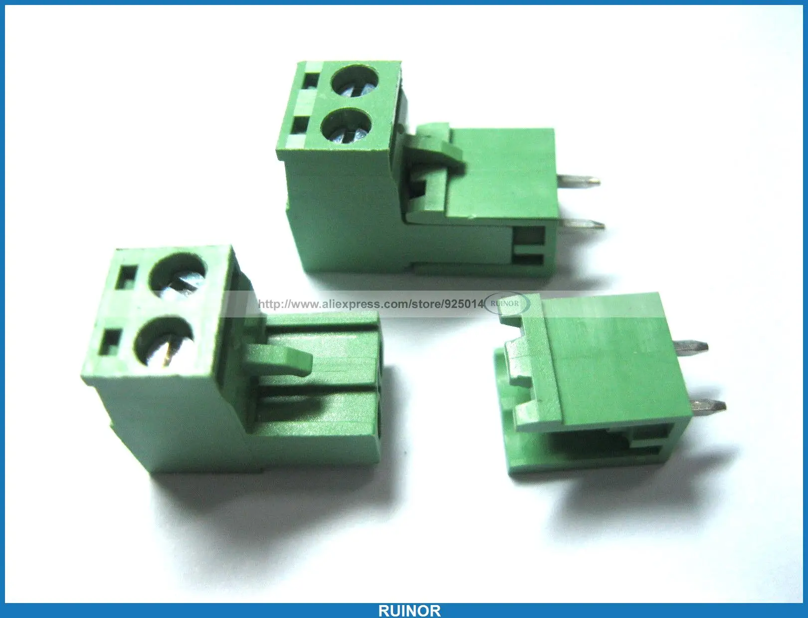 

100 Pcs Green 2pin 5 08mm Screw Terminal Block Connector