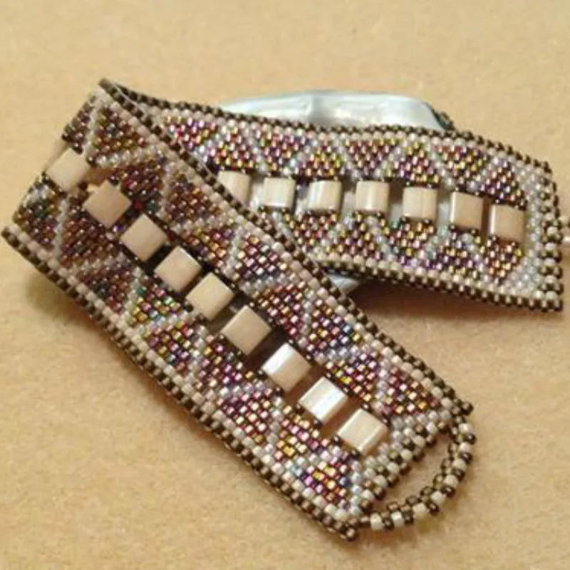 Taidian Bohemian Tila Seedbeads for Handmade Womens Bracelets Making 551.9mm Two Holes 5grams20gramslot