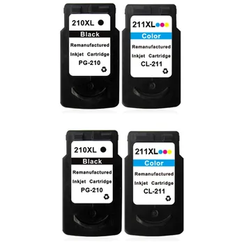 

4 pcs Ink Cartridge For Canon PG 210 XL CL 211XL for canon MP140 MP145 MP150 MX320 MX340 Printer Ink Cartridge