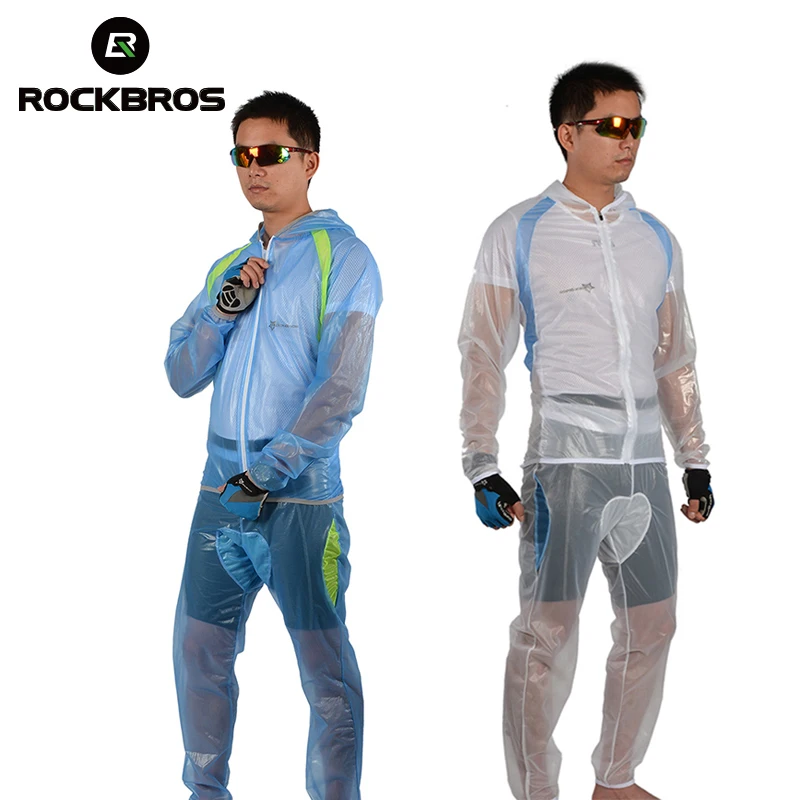 ROCKBROS الدراجات Windcoat دراجة جبلية دراجة ركوب معطف واق من المطر السراويل تنفس مضغوط الزجاج الأمامي للماء معطف رياح دعوى
