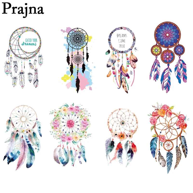 

Prajna DreamCatcher Ironing Stickers Clothes Iron-On Transfers Vinyl Patch Heat Transfer For Clothing T-shirt Dresses Decor D