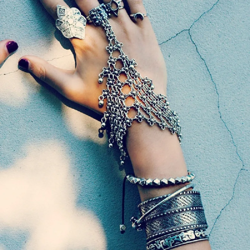 

2018 New Fashion Cheap Bangle Bohemian Vintage Turkish Silver Antalya Bracelet Gypsy Beach Chic Festival Silver Coin Bracelet
