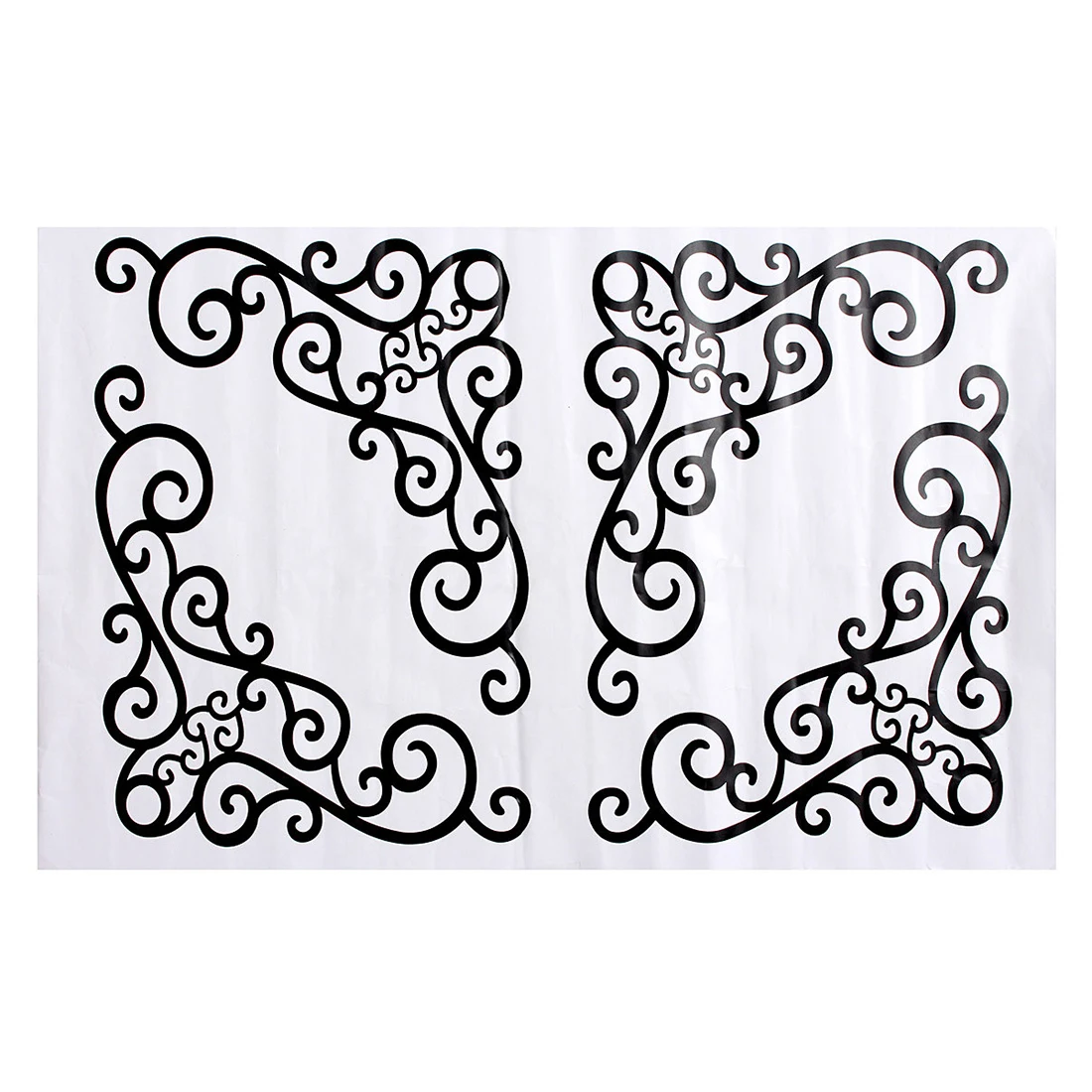 4 pcs القابل للإزالة معرضا الزجاج نافذة مرآة جدار الزاوية ملصقا حمام غرفة الفن الأسود 4 pcs القابل للإزالة معرضا الزجاج نافذة مرآة جدار الزاوية ملصقا حمام غرفة الفن الأسود