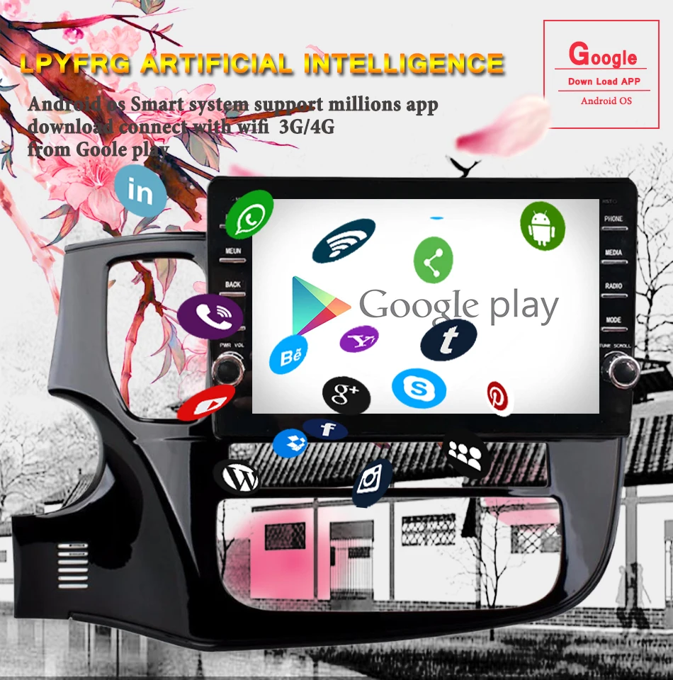 Excellent 4G+64G Android 9.0 4G Car Radio Multimedia Video Player Navigation GPS For Mitsubishi Outlander 3 2012-2018 2019 2 Din no dvd 3