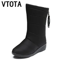 VTOTA Snow Boots Ladies Tassel Down Warm Winter Boots Mid-Calf Wedges Casual Slip On Boots Women Plus Size Botas Mujer H191 VTOTA Snow Boots Ladies Tassel Down Warm Winter Boots Mid-Calf Wedges Casual Slip On Boots Women Plus Size Botas Mujer H191