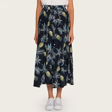 Wasteheart Summer Black White Bohemian Women Fashion Sexy Skirt High Waist Mid-calf Skirt Printed Long Skirts Beach Style A-Line Wasteheart Summer Black White Bohemian Women Fashion Sexy Skirt High Waist Mid-calf Skirt Printed Long Skirts Beach Style A-Line