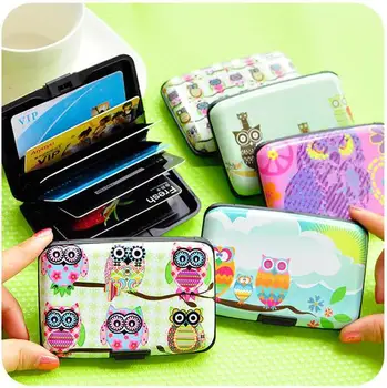 

Cute Owl Printed Wallet Case Credit Card Holder 7 Cards Slots Theft Proof with Extra Security Layers Carteira Feminina