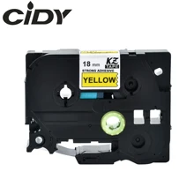 CIDY совместимый tze-S641 Tz-S641 черный на желтом сильная клейкая лента для этикеток используется для принтера brother TZE S641 TZ S641