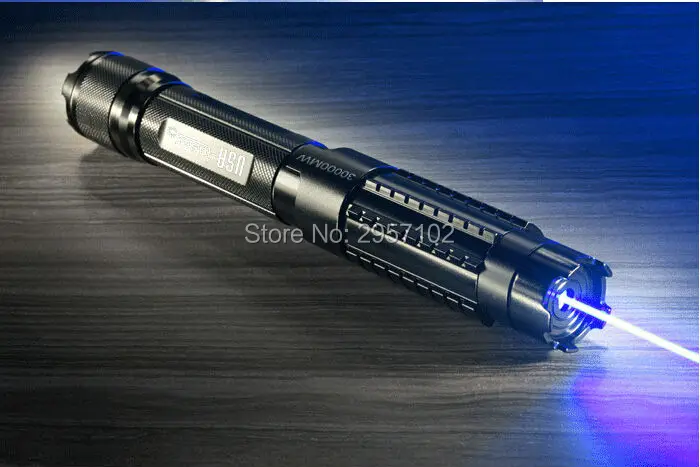 Queima de Fósforo Alta Potência Militar 500 w Ponteiro Laser Azul Lanterna Luz Vela Aceso Cigarro Wicked Lazer Tocha 450nm 500000m 6 Esporte e Lazer