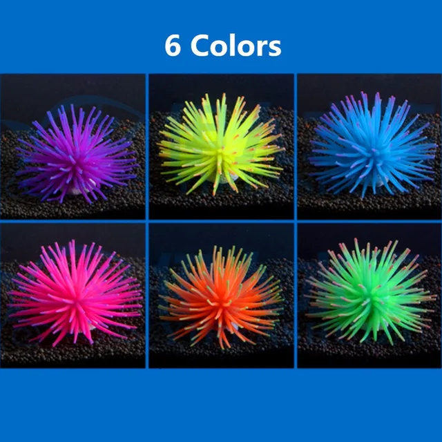 Aquarium Silicone High Simulation Artificial Fish Tank Fake Coral Plant Aquatic Sea Anemone Ornament Decoration Accessory 2