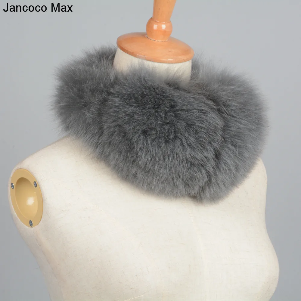 Jancoco Max+ натуральным лисьим мехом Наушники для защиты от холода, шарф, зимний теплый Одежда высшего качества шапки-ушанки Для женщин S7136