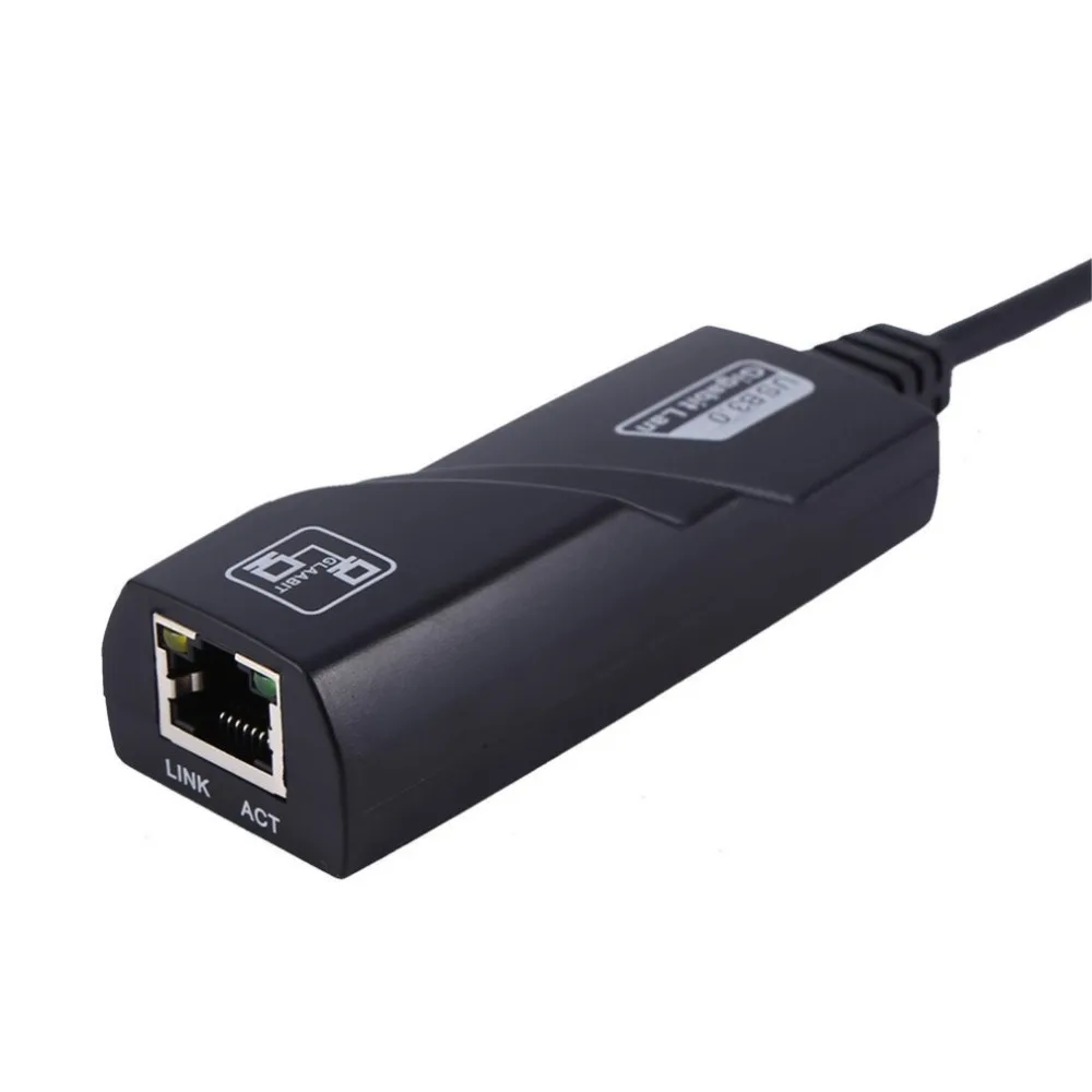 USB 3,0 Gigabit проводной Ethernet карта USB к RJ45 Ethernet LAN RJ45(10/100/1000) Мбит сетевой адаптер Черный