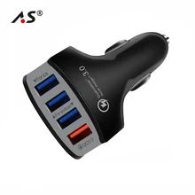 Быстрая зарядка 3,0 автомобиль Зарядное устройство адаптер 7A QC3.0 турбо быстрой зарядки автомобиля-Зарядное устройство 4 зарядных порта USB для автомобиля мобильный телефон Зарядное устройство для мобильного телефона для iPhone 8 7 X