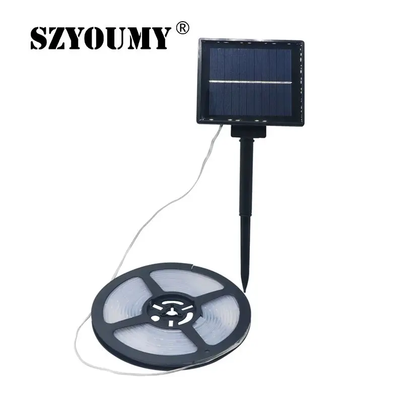 #cheap SZYOUMY Solar Strip Light 100 Leds 2 Modes 5 M Starry String Lights Ambiance Lighting for Outdoor Gardens Christmas Party Decor