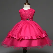 2016 Kids Wedding Dresses For Girls Vest Lace Birthday Party Princess Costume Children Toddler Elegant Pageant Vestido Infantil