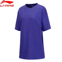 Li-Ning женские баскетбольные Джерси BAD FIVE Хлопок Дышащие Удобные Свободные подклады фитнес спортивные футболки AHSP026 WTS1485