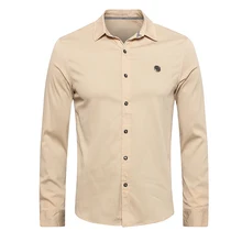 Мужская Рубашка BILLIONAIRE, новинка, Весенняя мода, деловая, повседневная, с вышивкой, хлопок, удобная, для джентльмена, высокое качество