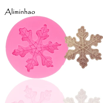 

B1384 Leaf snowflake shape Silicone mold Fondant Mold Cake Decorating tools Polymer Clay Resin Candy Super Sculpey