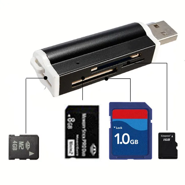 USB2.0 All in 1 Multi Memory Card Reader Connector Adapter For Micro SD