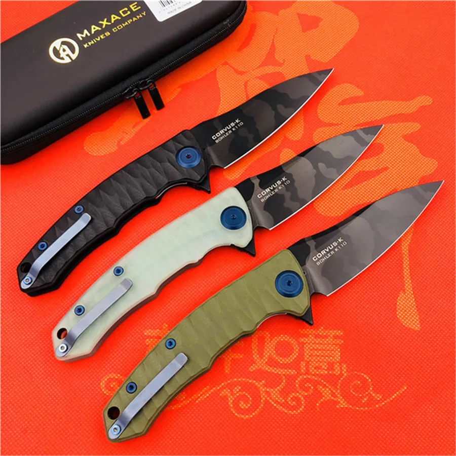 MAXACE Raven- K складной нож G10 Ручка Bailu K110 стальной складной нож s Открытый Кемпинг рыболовные инструменты