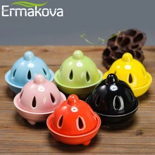 ERMAKOVA многоцветная керамическая курильница для благовоний, маленький фарфоровый держатель для благовоний, курильница, чайный домик, 20 шт., подарок для благовоний