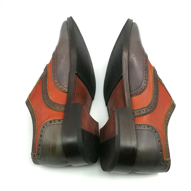 Para Del Zapatos Genuino Boda Oxford Goodyear Hombre Lace Banquete Hechos Welted Mano A Maloneda Cuero up Multiple De Vestido wX8zgZn
