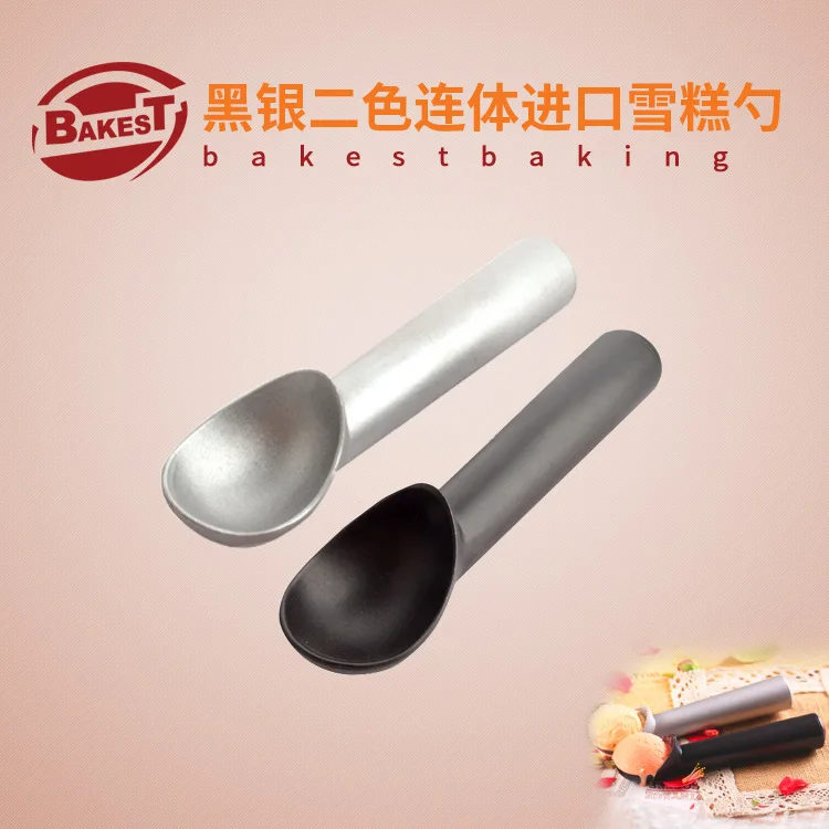 

BAKEST Imported Ice Cream Spoon Siamese (Black / Silver Two-Color)