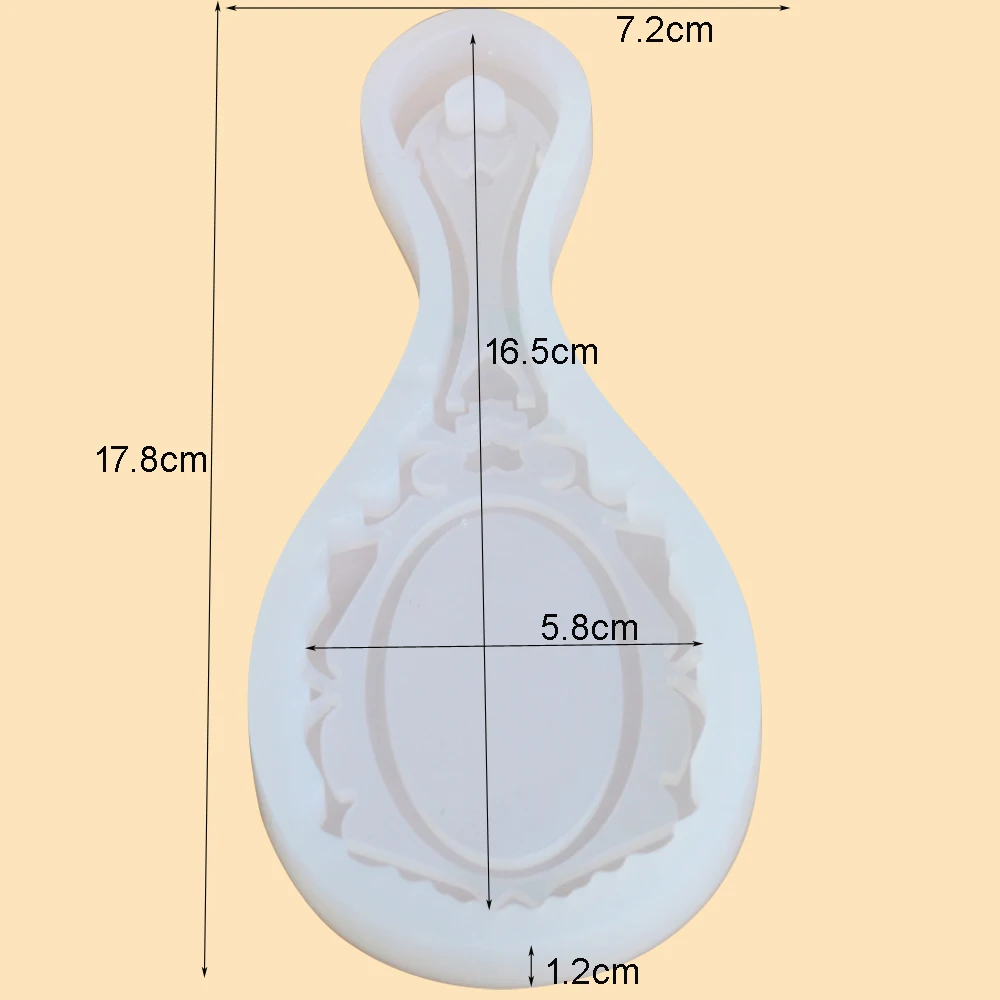 M2056 силиконовая форма для ретро зеркальной формы для эпоксидной смолы с настоящим цветком ручной работы ювелирные изделия инструменты полимерные формы для ювелирных изделий
