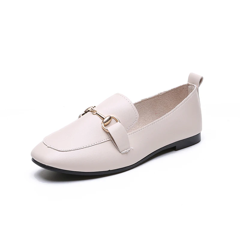 

2019 Spring Autumn New Arrival Casual Female Single shoes Leather Women Loafers Moccasins Fashion Slip On Women Flats Shoes