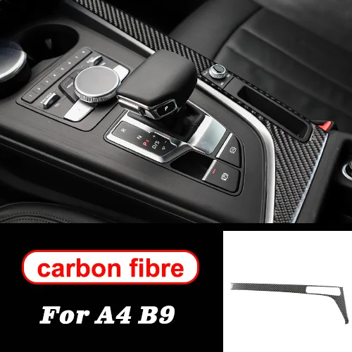 Для Audi a4 b9 RS4 S4 внутренняя отделка из углеродного волокна Шестерни управление переключением передач Панель крышка Стикеры LHD RHD автомобиля styling2016-2019accessories - Название цвета: Control Panel