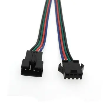 

30cm 4Pin 4 Way Multipole Connector, No Need Soldering Male And Female Wire Connector,5 set/lot DIY accessory