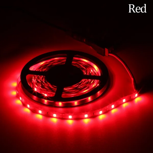 Цветная(RGB) Светодиодные ленты Lights SMD 2835 DC12V 1м 2м 3M 4M 5M нет Водонепроницаемый гибкий светодиодный лента домашняя декорационная лампа - Испускаемый цвет: red