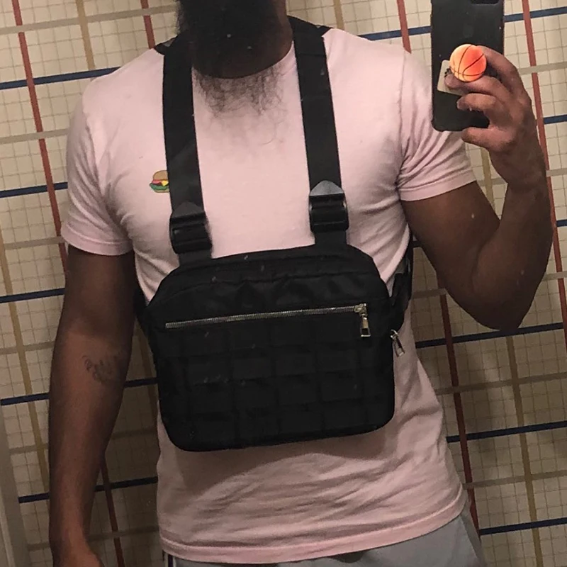 Yalatan Sac de Poitrine Tactique de pour Les Hommes des Femmes Sacs de Poitrine Tactique r/églables de Fanny Pack Sac de Taille de Streetwear de Hip Hop Sacs de Taille de Streetwear