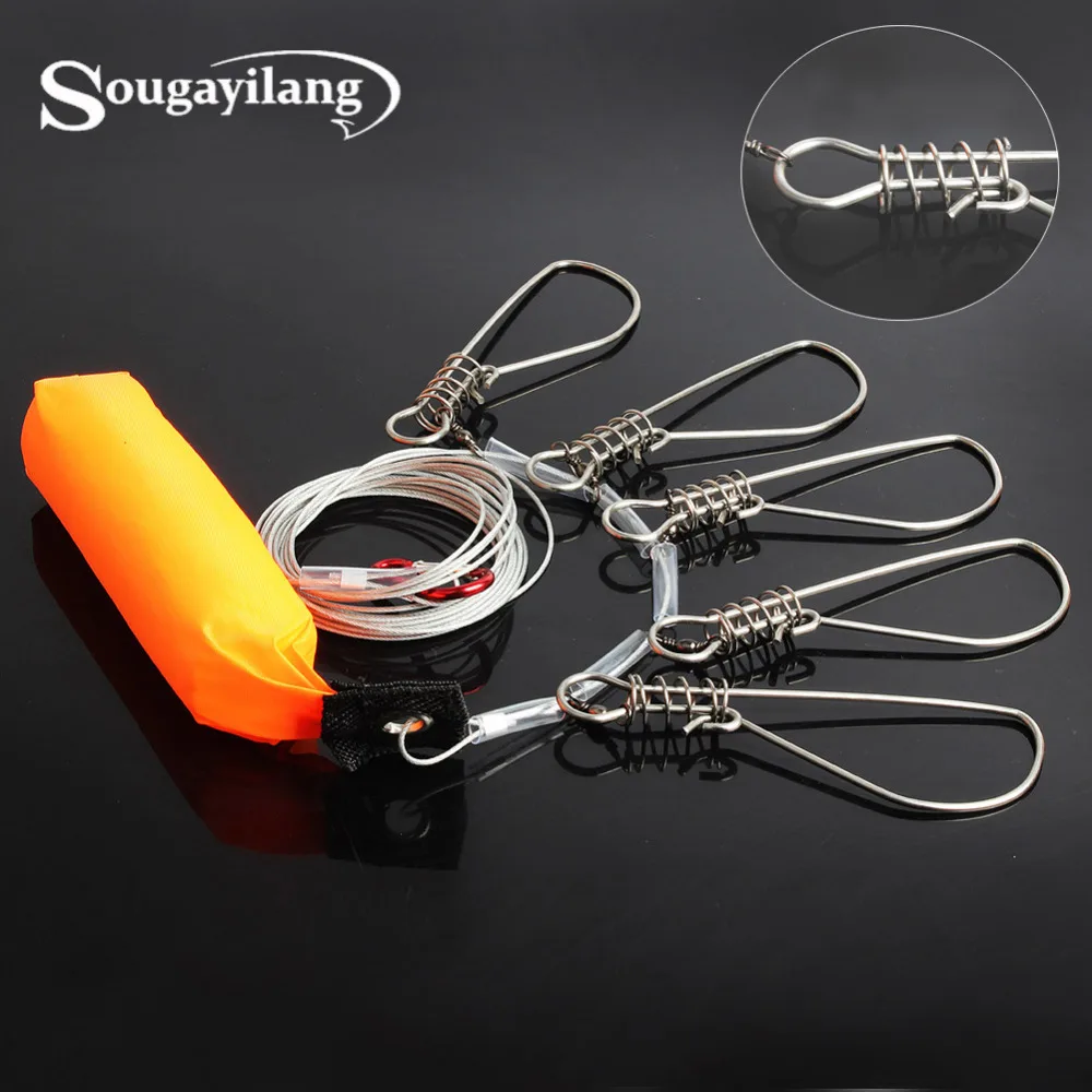 Fish lockbutton fish lock retractable chain 5 meters stainless steel