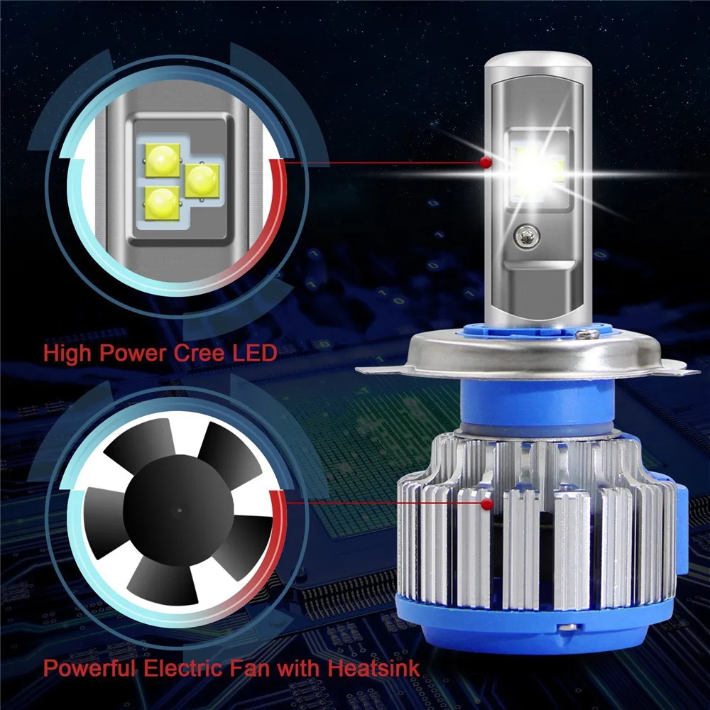 DIC турбо светодиодный H7 H4 Hi/короче спереди и длиннее сзади) луч 70 Вт 8000LM фар H1 H11 9005 HB3 9006 HB4 H13 H3 9007 880 H27 9012 T1 Противотуманные фары автомобиля для укладки волос