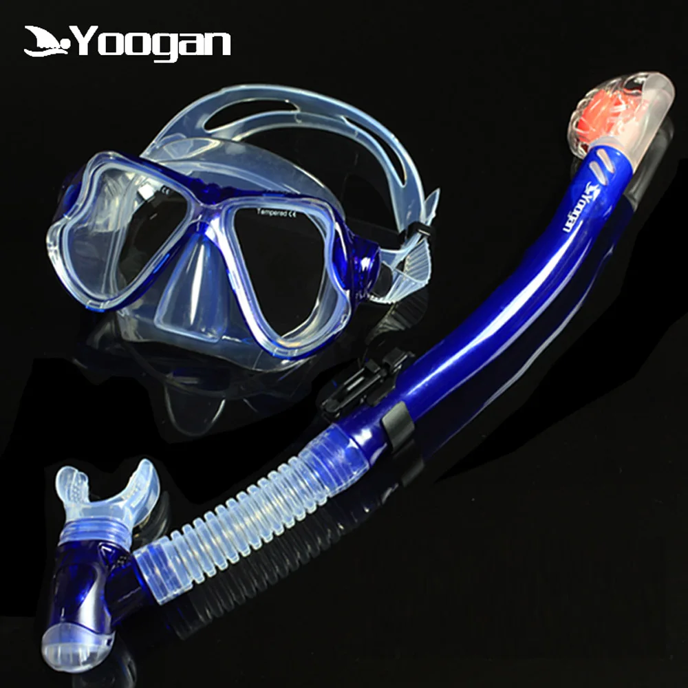 Yoogan фирменный оптический набор для дайвинга для близоруких ныряльщиков из закаленного стекла силиконовая маска для дайвинга для взрослых полная сухая трубка для плавания