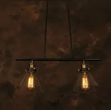 Retro Chandelier Industrial Edison Lamp American Style E27 Glass Loft Coffee Bar Restaurant Kitchen Vintage Pendant Lamps