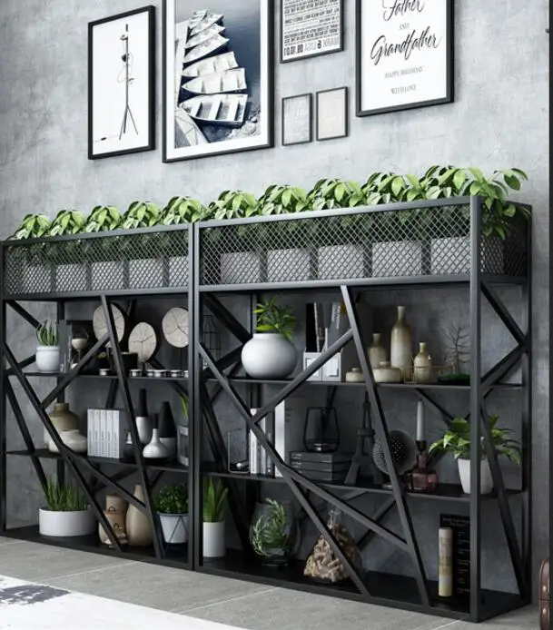 Irregular iron arts buy content shelf flower shelf sitting room floor flower shelf coffee shop partition iron arts partition bal
