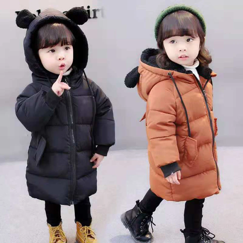 

2018 Children Winter Cotton Outwear Baby Girls Boys Coat Winter Clothes Boys Thincked Parkas Down Cotton Girls Warm Clothes