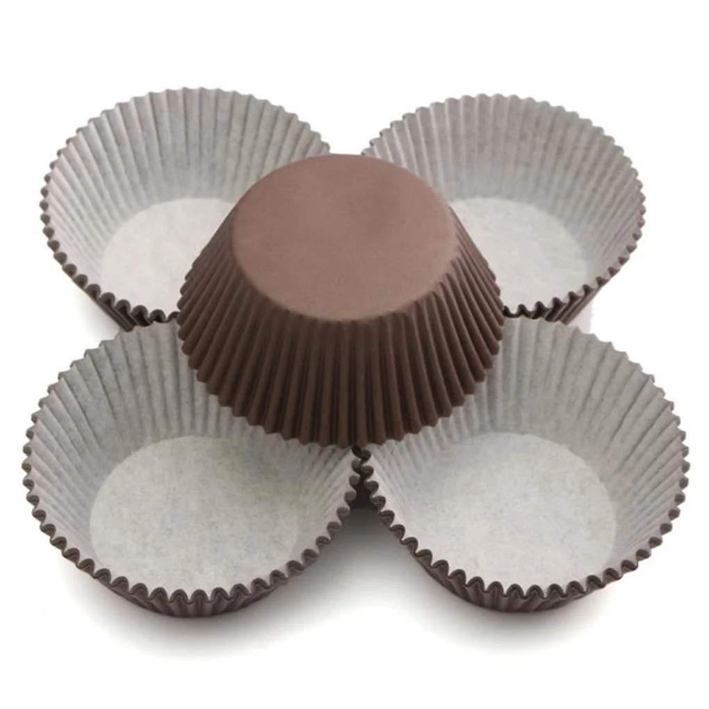 New 100pcs Baking Cake Greaseproof Paper Cup Chocolate Tray Mat Pastry