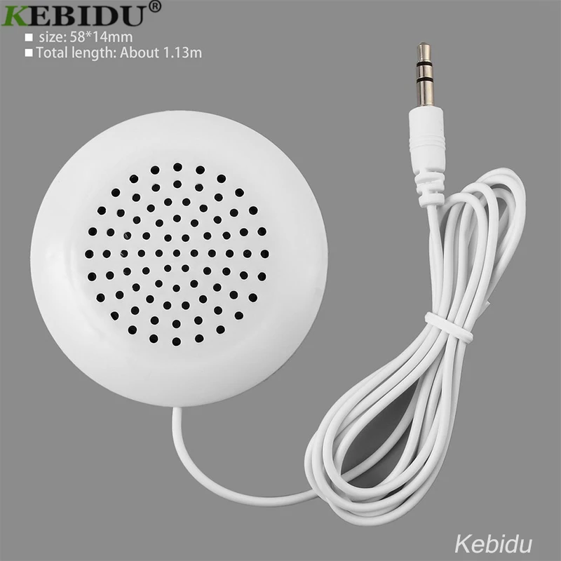 kebidu Mini 3.5mm Pillow Type Speaker Loudspeaker for MP3 MP4 Music Player Mobile phone Tablet PC Laptop for iPod Sleeping mini bluetooth speaker audio speaker tweeter speaker mini sound box horn loudspeaker