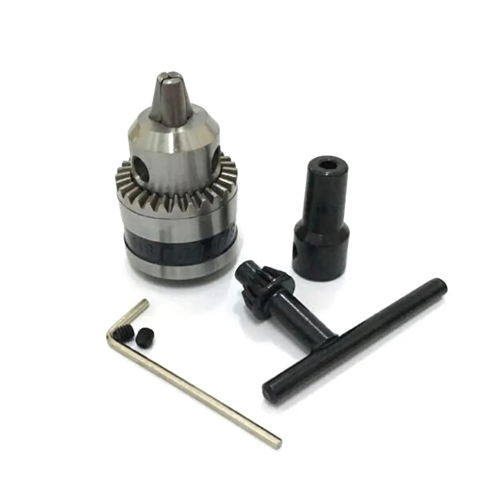 

0.6-6mm Electric Drill Chucks B10 Mount Taper with 4mm Steel Motor shaft connector Rod for Lathe PCB Mini Drill Bits Presses